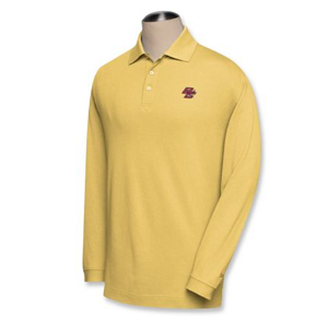 Boston College Eagles Men's CB DryTec LS Championship Polo - Lotus